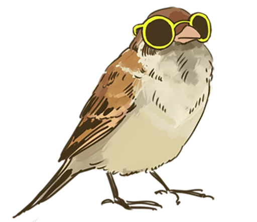 😎 Стикер «Chik Chirik the sparrow» для Telegram