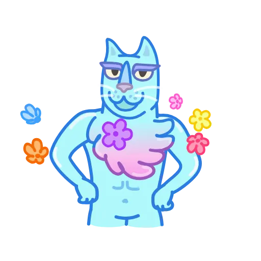 🍑 Эмодзи «Chilled Cat» для Telegram