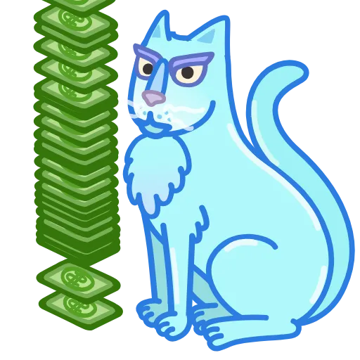 💵 Эмодзи «Chilled Cat» для Telegram