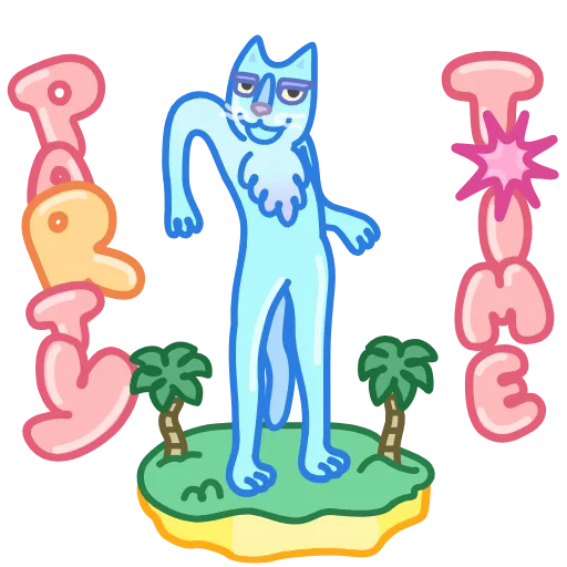 💃 Эмодзи «Chilled Cat» для Telegram