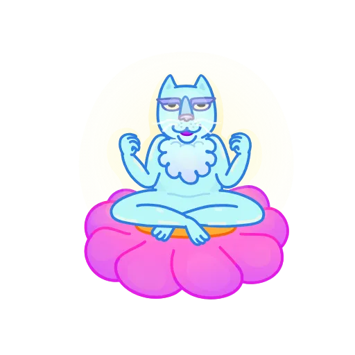 🧘‍♂ Эмодзи «Chilled Cat» для Telegram