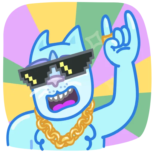 😎 Эмодзи «Chilled Cat» для Telegram