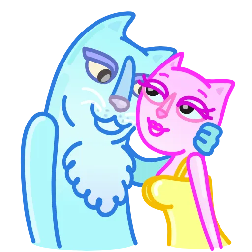 👩‍❤️‍👨 Эмодзи «Chilled Cat» для Telegram