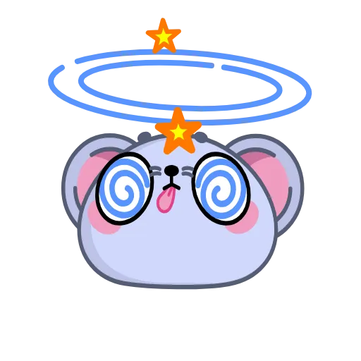😵‍💫 Эмодзи «Анимированный набор эмоджи с мышонком Чимми из ВК» для Telegram