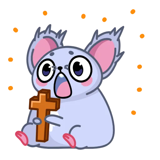 ✝️ Эмодзи «Анимированный набор эмоджи с мышонком Чимми из ВК» для Telegram