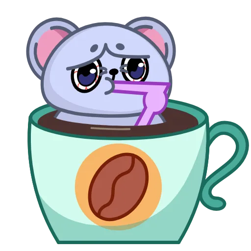 ☕️ Эмодзи «Анимированный набор эмоджи с мышонком Чимми из ВК» для Telegram