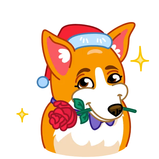 🌹 Стикер «Сhristmas Dogs» для Telegram