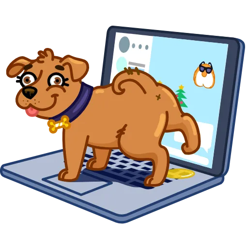 😈 Стикер «Сhristmas Dogs» для Telegram