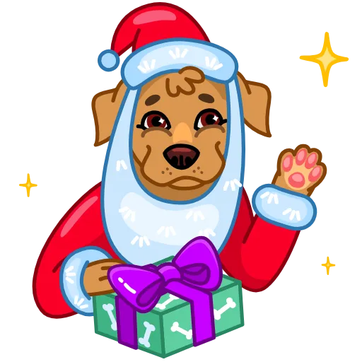 👋 Стикер «Сhristmas Dogs» для Telegram