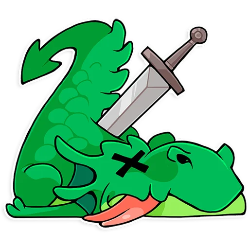 💀 Стикер «Дракончик Чушуй» для Telegram