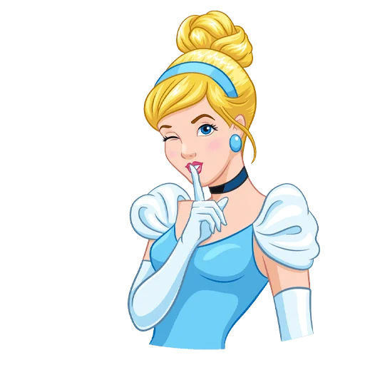 🤫 Стикер «Cinderella and Lucifer No Text» для Telegram