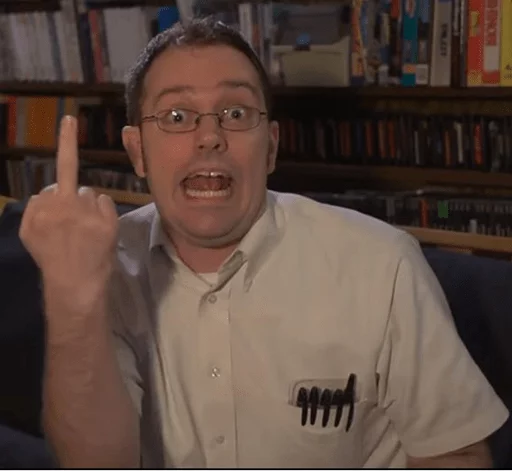 🖕 Стикер «The Angry Video Game Nerd» для Telegram
