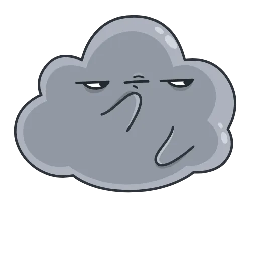 🤔 Эмодзи «Cloudy» для Telegram