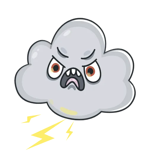 🌩 Эмодзи «Cloudy» для Telegram