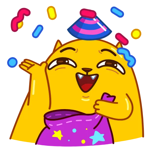 🥳 Эмодзи «Colored Cats» для Telegram