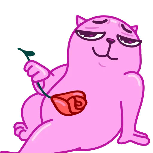 🌹 Эмодзи «Colored Cats» для Telegram