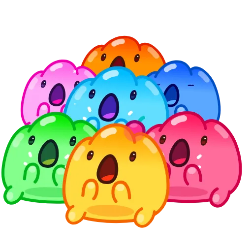😱 Эмодзи «🌈 Colorful Jelly - разноцветные желешки» для Telegram