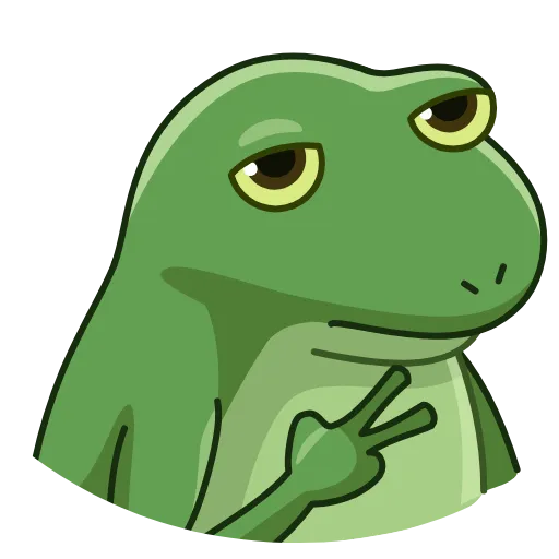 ✌️ Эмодзи «Concerned Froge» для Telegram