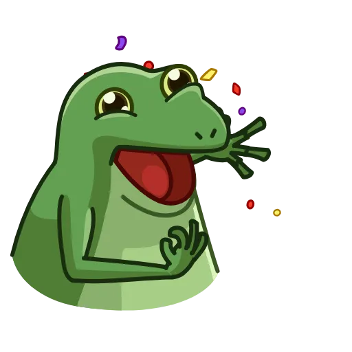 🥳 Эмодзи «Concerned Froge» для Telegram