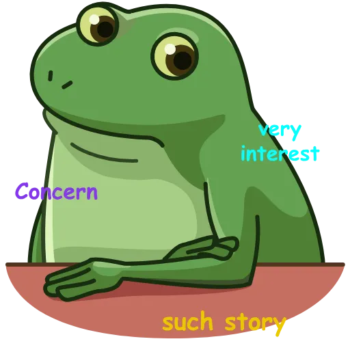 🤔 Эмодзи «Concerned Froge» для Telegram