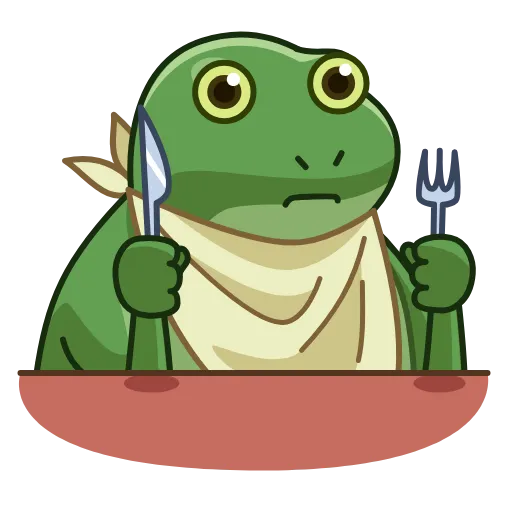 🍽 Эмодзи «Concerned Froge» для Telegram