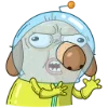 😠 Эмодзи «КосмоДигги - дигги в космосе 🥊» для Telegram