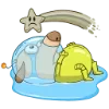 😭 Эмодзи «КосмоДигги - дигги в космосе 🥊» для Telegram
