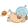 😝 Эмодзи «КосмоДигги - дигги в космосе 🥊» для Telegram
