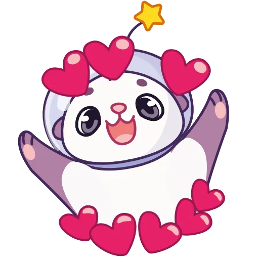 ❤️ Эмодзи «Космо Выдра» для Telegram