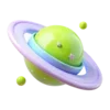 🪐 Эмодзи «💚 Набор эмоджи с космосом» для Telegram