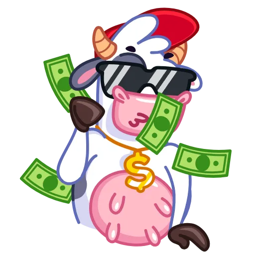 🤑 Эмодзи «Cow - корова» для Telegram