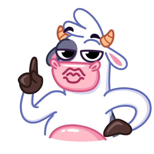 ☝️ Эмодзи «Cow - корова» для Telegram