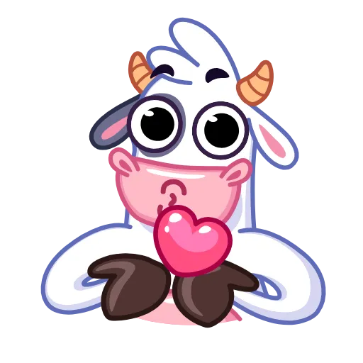 😘 Эмодзи «Cow - корова» для Telegram