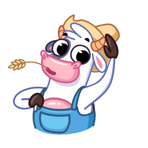 🌾 Эмодзи «Cow - корова» для Telegram