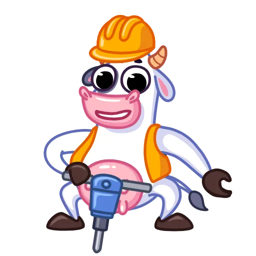👷‍♂️ Эмодзи «Cow - корова» для Telegram