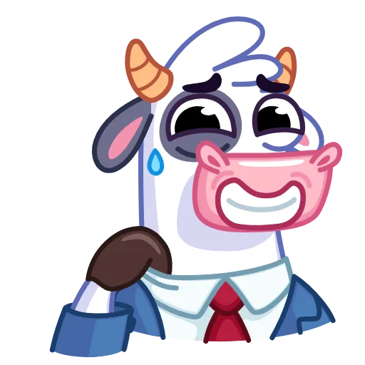 😰 Эмодзи «Cow - корова» для Telegram
