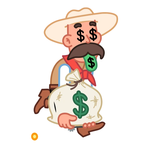 🤑 Стикер «Cowboy» для Telegram