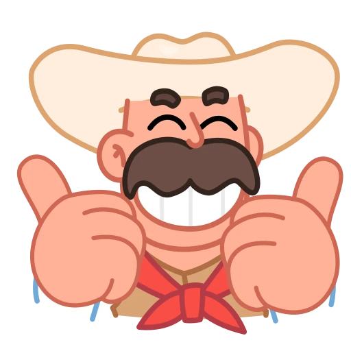 👍 Стикер «Cowboy» для Telegram