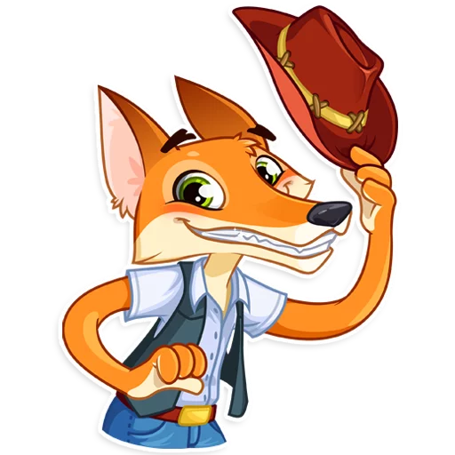 😃 Стикер «Cowboy Fox» для Telegram
