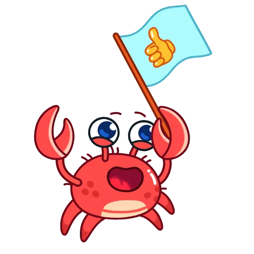 👍 Эмодзи «Краб Рэдик» для Telegram