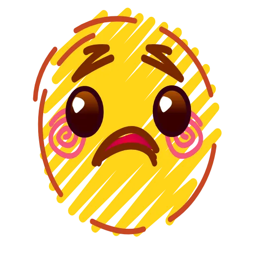 😣 Эмодзи «Crayons Emoji» для Telegram