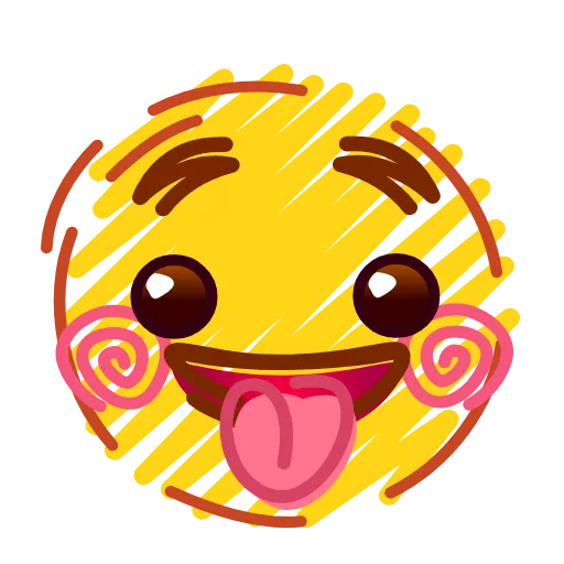 😛 Эмодзи «Crayons Emoji» для Telegram