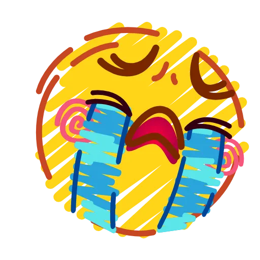 😭 Эмодзи «Crayons Emoji» для Telegram