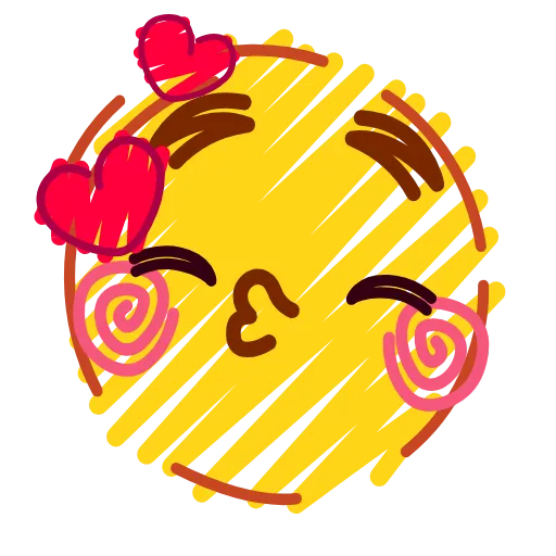 😘 Эмодзи «Crayons Emoji» для Telegram