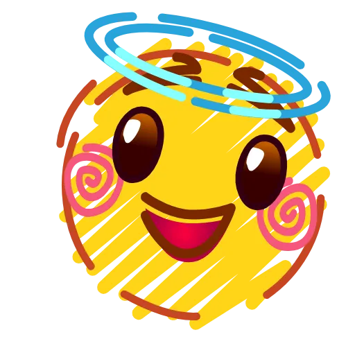😇 Эмодзи «Crayons Emoji» для Telegram