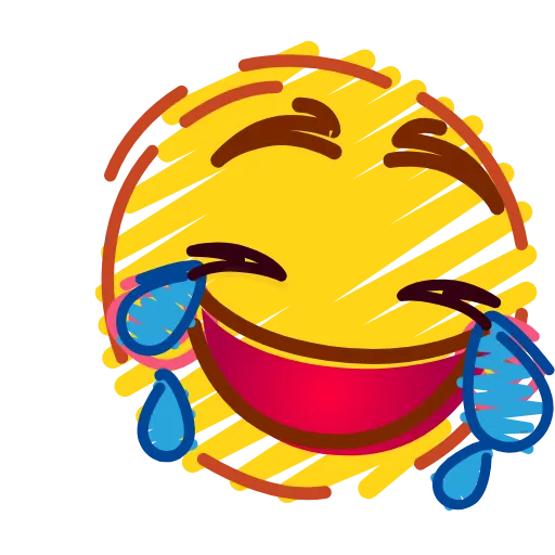 😂 Эмодзи «Crayons Emoji» для Telegram