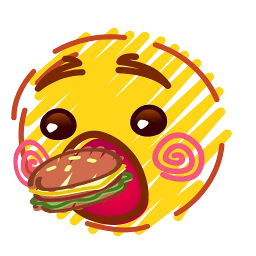 🍔 Стикер «Crayons Emoji» для Telegram