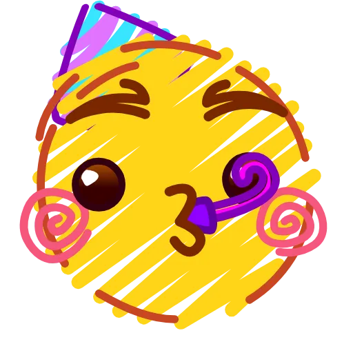 🥳 Стикер «Crayons Emoji» для Telegram