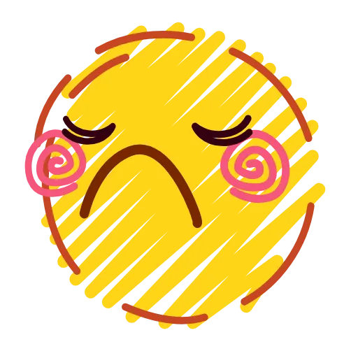 ☹ Стикер «Crayons Emoji» для Telegram