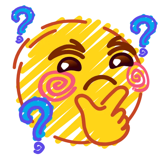 🤔 Стикер «Crayons Emoji» для Telegram